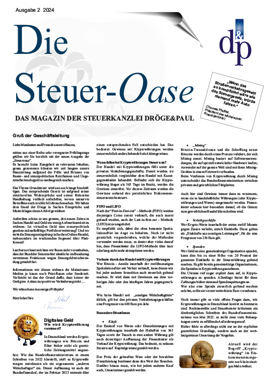 Steueroase 2024 - Ausgabe 2